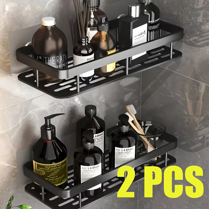 1/2/3pcs Metal Punch-free Bathroom Rack