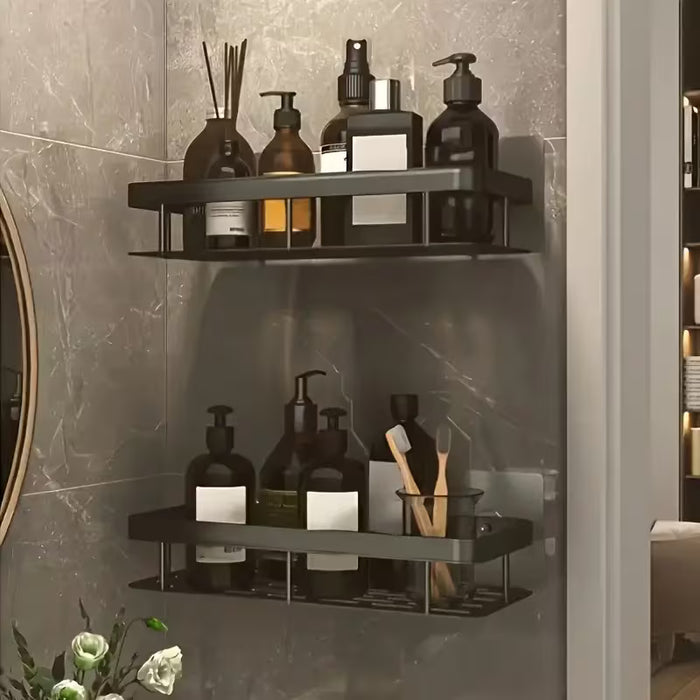 1/2/3pcs Metal Punch-free Bathroom Rack