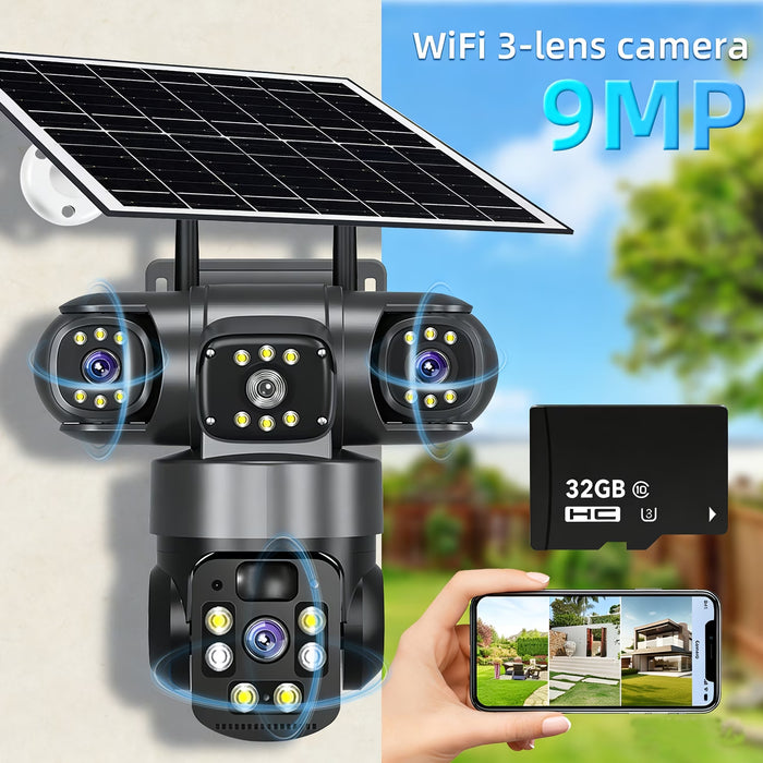4K/9MP Solar Security Camera – 360° Smart Protection