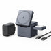 Blessing magnetic charging dock for phone and watch, grey, with USB-C PD charger and cables.