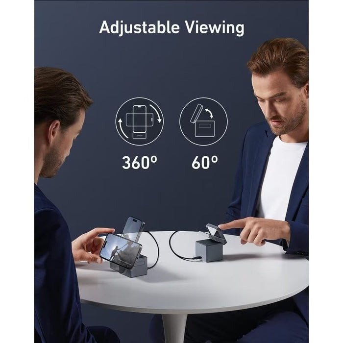 Blessing magnetic phone stand with adjustable viewing angles (360° & 60°), ideal for desks and nightstands.