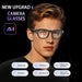Blessing Sells smart glasses with AI camera, 4K video, audio, wireless calling, and real-time translation for men and women.