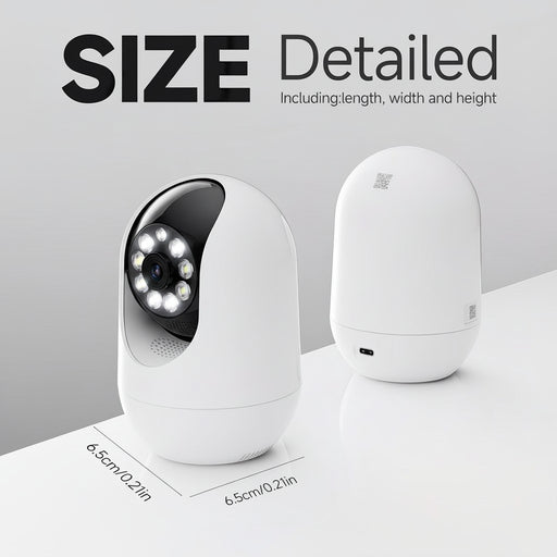Blessing Sells AI Tracking Wireless Security Camera, 1296P FHD, white, with night vision and 2.4G/5G WiFi.