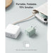 Blessing Sells Anker Nano USB C charger in mint green, compact and foldable, shown next to a larger white charger and a smartphone.
