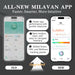 Blessing Sells app interface comparison: OLD shows basic health stats, NEW features advanced stress, HRV, and wellness tracking.