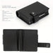 Blessing Sells black carbon fiber RFID blocking wallet with auto pop-up mechanism and multiple card slots.