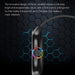 Blessing Sells black round smartwatch with interactive screen and multi-color rotating arrows on side.