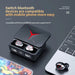 Blessing Sells black wireless earbuds with red accents in charging case, compatible with iOS and Android.