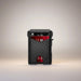 Blessing Sells black carbon fiber and aluminum slim card holder wallet with quick-access trigger, holding multiple cards.