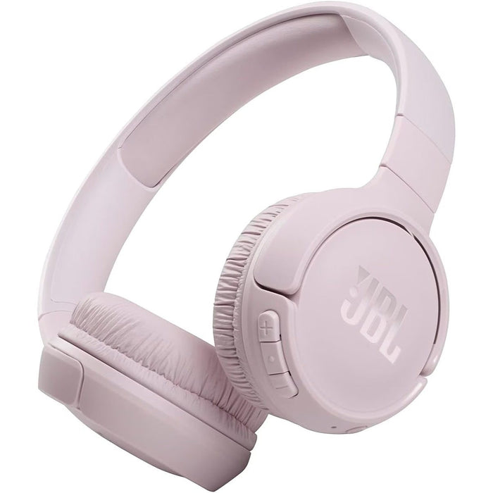 Blessing Sells JBL Tune 510BT wireless on-ear headphones in rose pink, featuring plush earcups and foldable design.