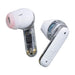 Blessing Sells JBL Tune Flex Ghost Edition white true wireless earbuds with transparent casing and visible circuitry.