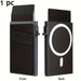 Blessing Sells Magnetic aluminum card holder with side-push mechanism and elastic Lycra back patch, black.