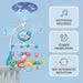 Blessing Sells musical crib mobile with projector, featuring animal toys, soothing melodies, and starry projection.