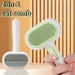 Blessing Sells 2-in-1 white and green self-cleaning pet grooming comb with comfortable grip for fur removal and flea elimination.