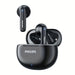 Blessing Sells Philips SportPro black true wireless earbuds with charging case, semi-open design, noise cancelling mic.