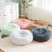 Blessing Sells plush pet nest in various colors: mint green, white, pink, tan, and dark grey. Round, cozy design for cats and small dogs.