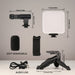 Blessing Sells smartphone vlogging kit with directional microphone, LED light, phone mount, mini tripod, and audio cable.