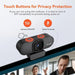 Blessing Sells webcam with AI auto framing, true autofocus, and touch buttons for camera on/off and mute. 1080P/2K/4K resolution.