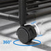Blessing Sells black 6-layer wheeled storage cart with adjustable layer spacing and 360-degree swivel casters.