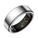 Blessing smart health monitoring ring in silver, tracks heart rate, sleep, and activity. Sleek, waterproof design for everyday wear.