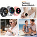 Blessing Smart Health Watch in black, silver, and pink. Features heart rate, step, and sleep tracking. Water-resistant.