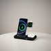 Blessing multifunctional black wireless charging station with phone, smartwatch, and earbuds charging.
