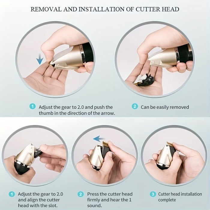 6-12in 1 Premium Pet Hair Trimmer Kit for Dogs & Cats