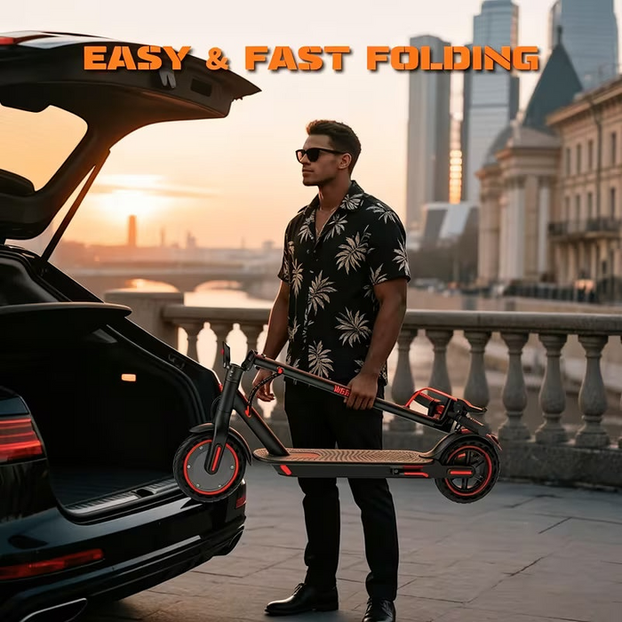 Folding Electric Scooter With 8.5-14inches Anti-skid Solid Tires