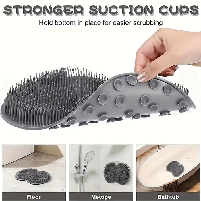 Foot Cleaning Device Featuring Suction Cups