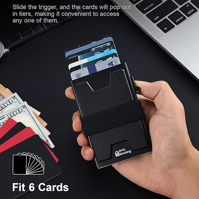 Multi-Functional RFID Blocking Smart Pop Up Wallet