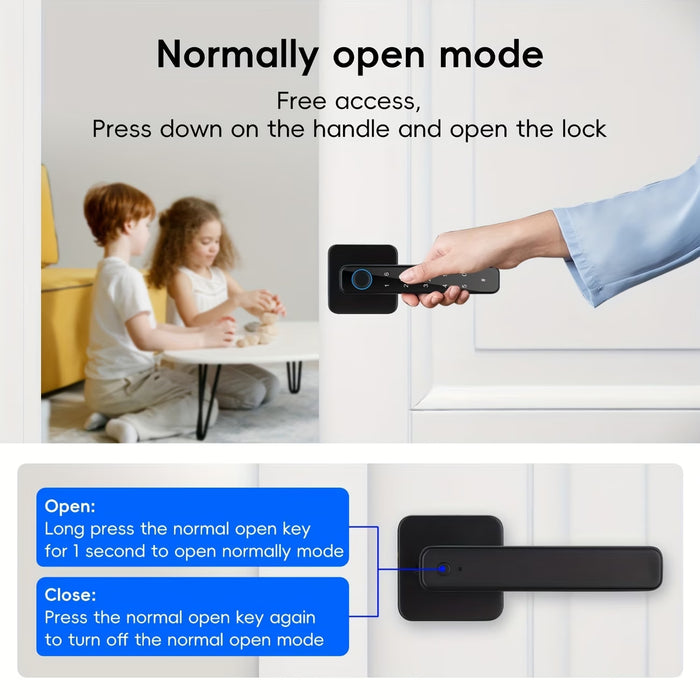 Tuya Smart Fingerprint Door Lock – 5-in-1 Keyless Security